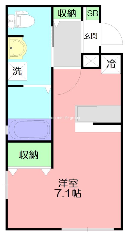 横浜元町ガーデン光國 102号室 間取り