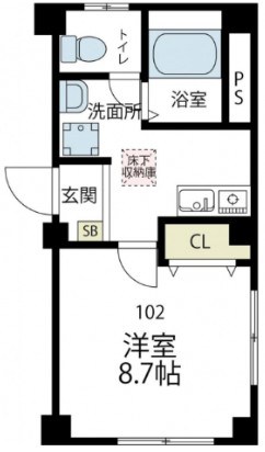 グラシァス湘南 102号室 間取り