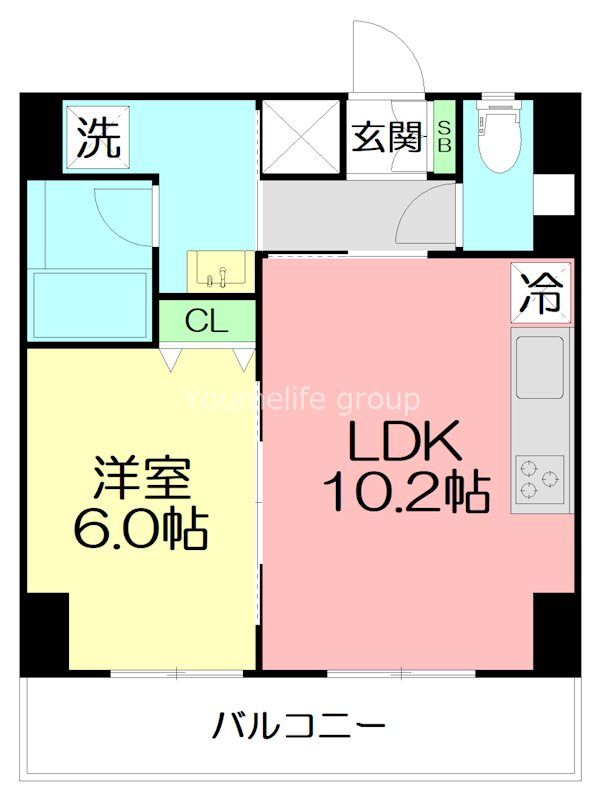 エシュレ湘南 803号室 間取り