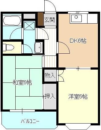 ドミールＮｏ．２ 303号室 間取り