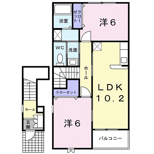コージーコートＳＡＫＵＲＡ 201号室 間取り
