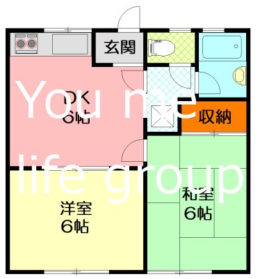 コーポ金子 201号室 間取り