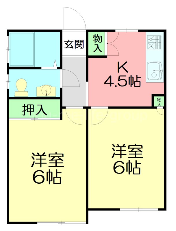 ベルヴィルⅡ 201号室 間取り