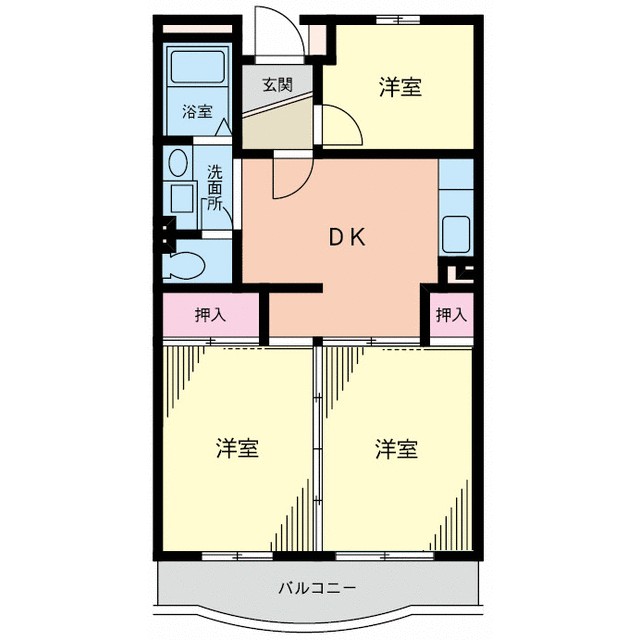 城山松本マンション 202号室 間取り