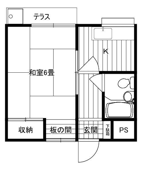 さいわいハイツ 103号室 間取り