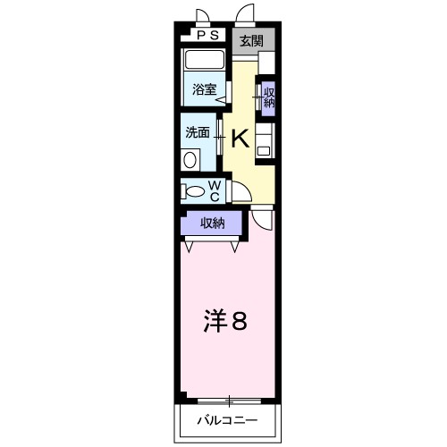 ソレアード 204号室 間取り