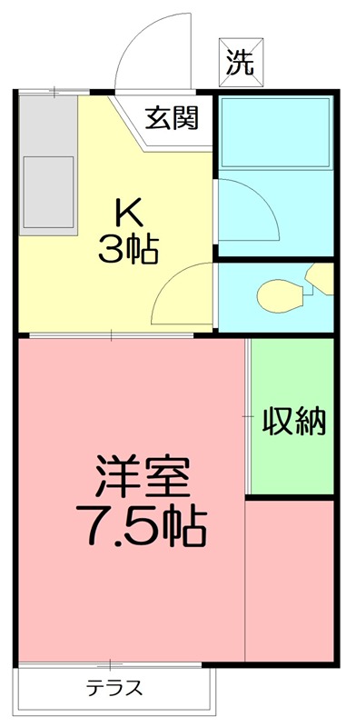 イーハトーブ海老名 103号室 間取り