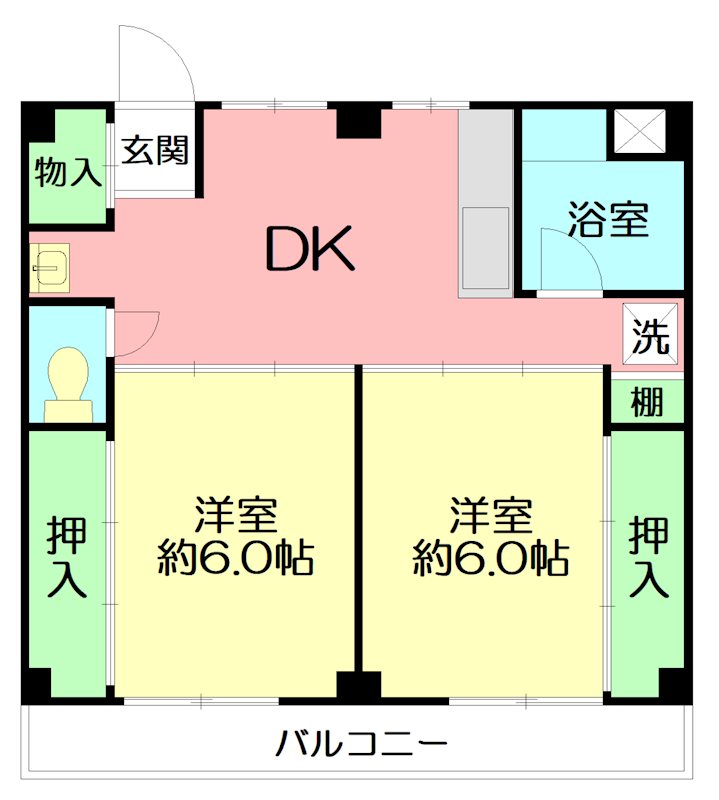 ビレッジハウス座間8号棟 409号室 間取り