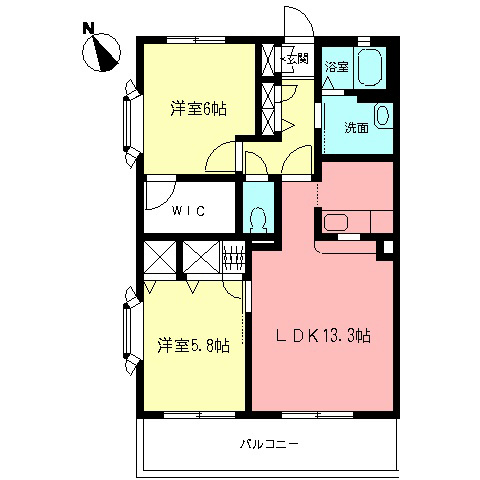 グランバリエ 306号室 間取り