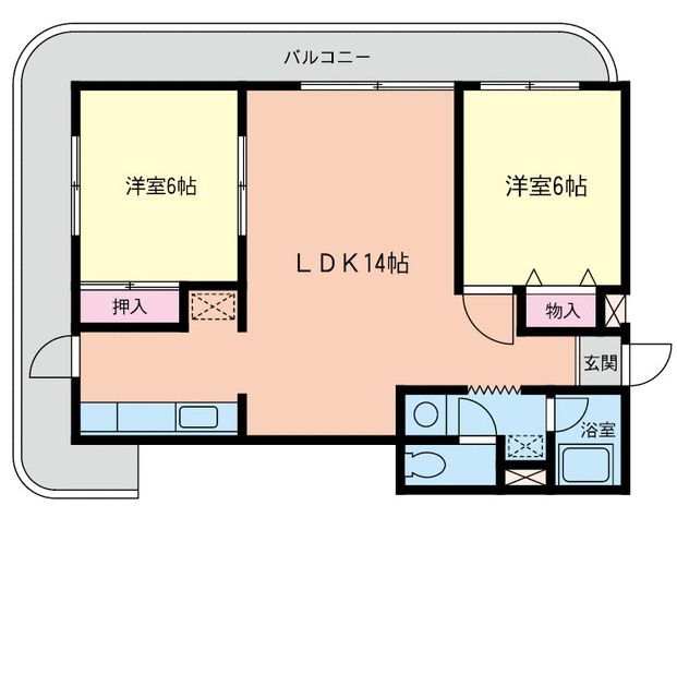 ラ・パス湘南Ⅱ 201号室 間取り