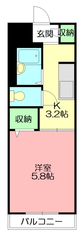 メゾンポローニア 205号室 間取り