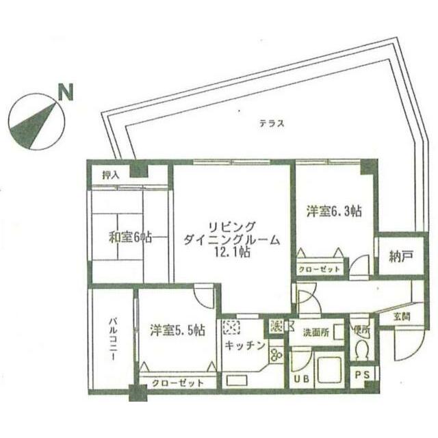 エスタ泉 504号室 間取り