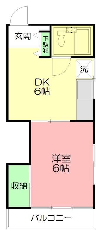 第2メゾン城山 101号室 間取り