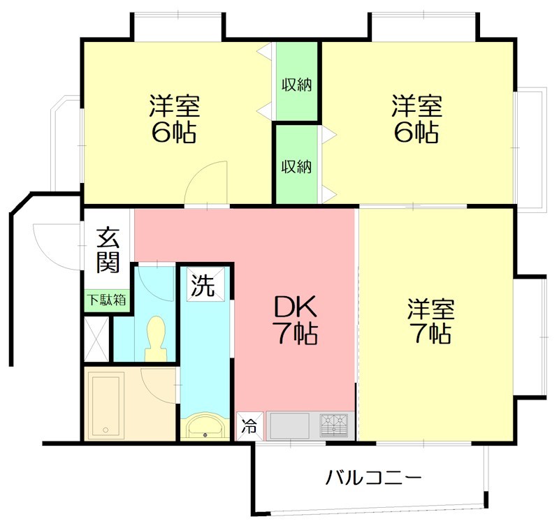 ウッドガーデン東戸塚A棟 201号室 間取り