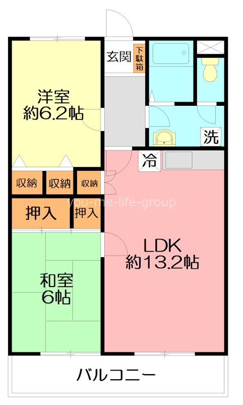 セレス岩原 101号室 間取り