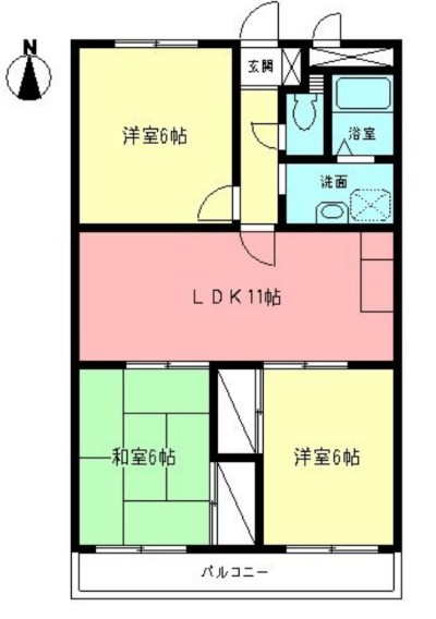 ソレイユ楠 207号室 間取り