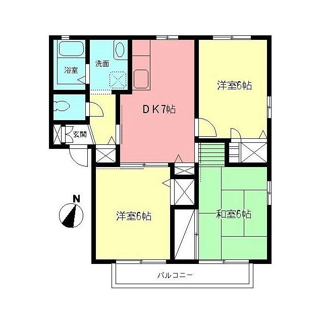 グランドゥール 202号室 間取り
