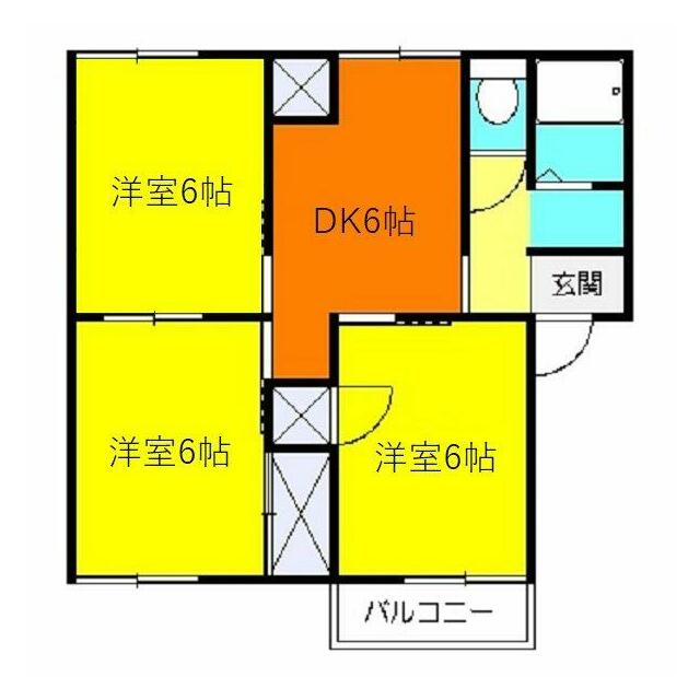 ロイヤルパレスＡ 203号室 間取り