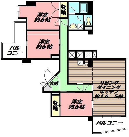 ライオンズマンション大磯 206号室 間取り