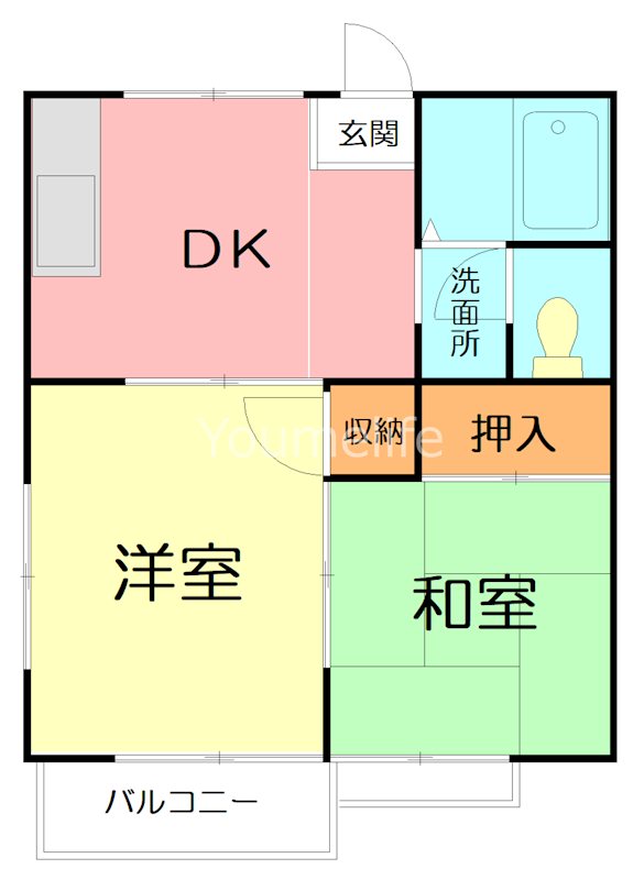 新町ハイツ G号室 間取り