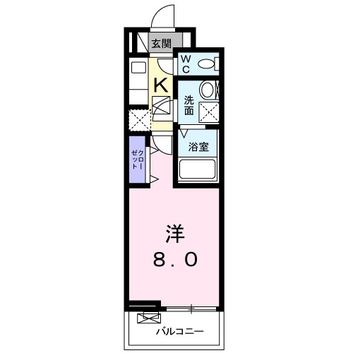 ボニート　パンセ 102号室 間取り