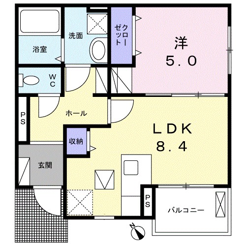 Ｌｕａｎａ 101号室 間取り