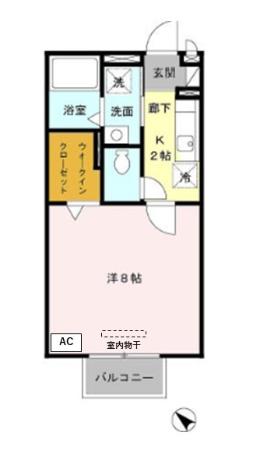 グリーンハウスC 205号室 間取り