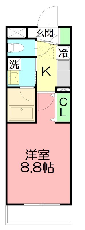グレイスフラット 203号室 間取り