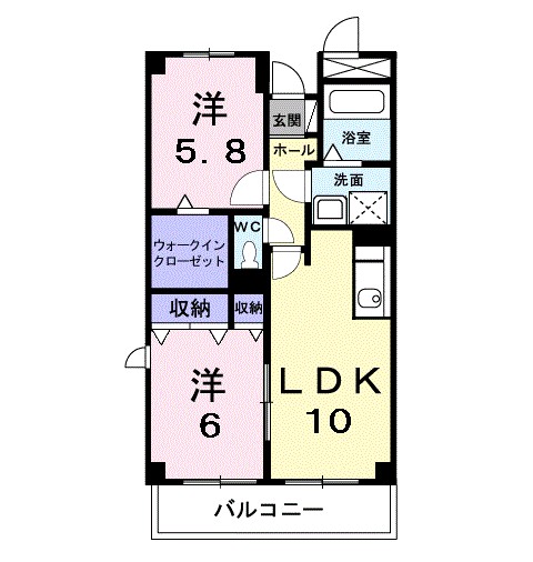グランデュール２１ 104号室 間取り