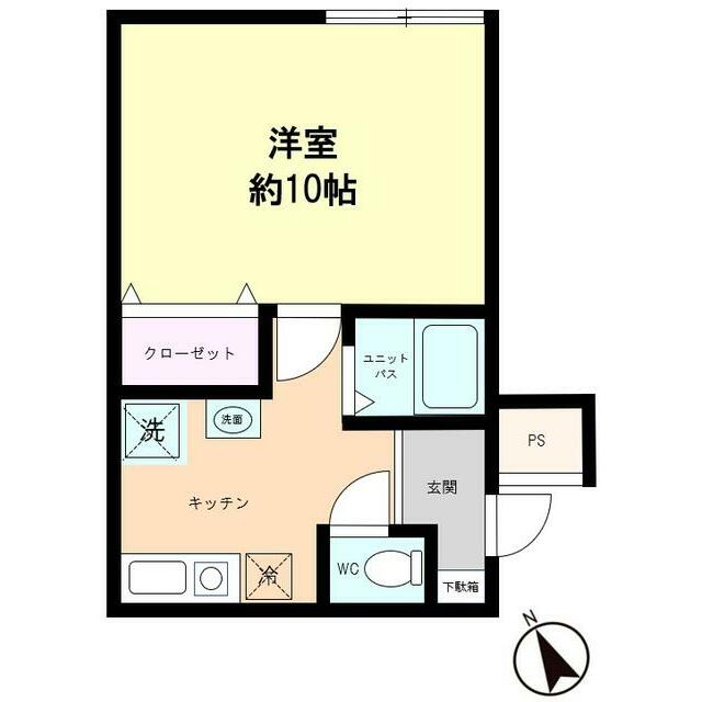 ＹＡＭＡＳＨＩＮ笛田 205号室 間取り