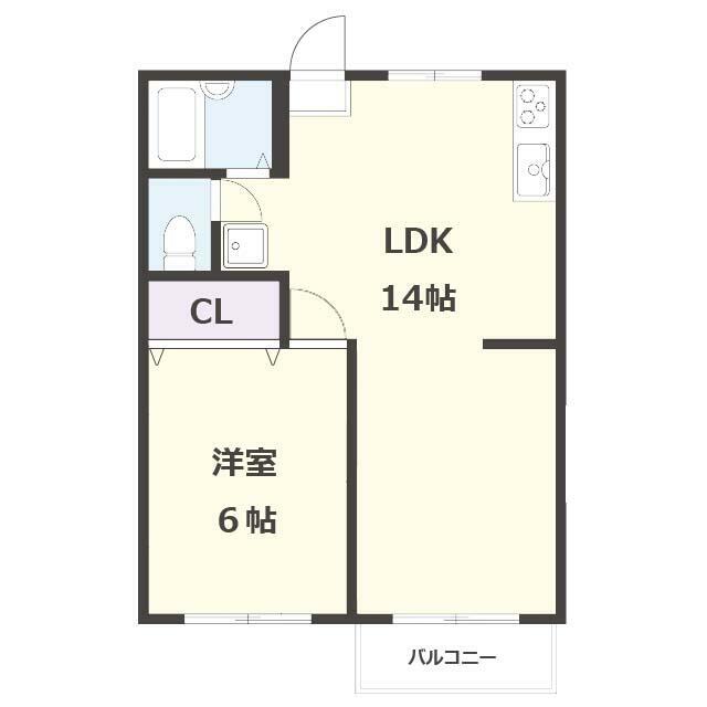 ブランカ辻堂 201号室 間取り