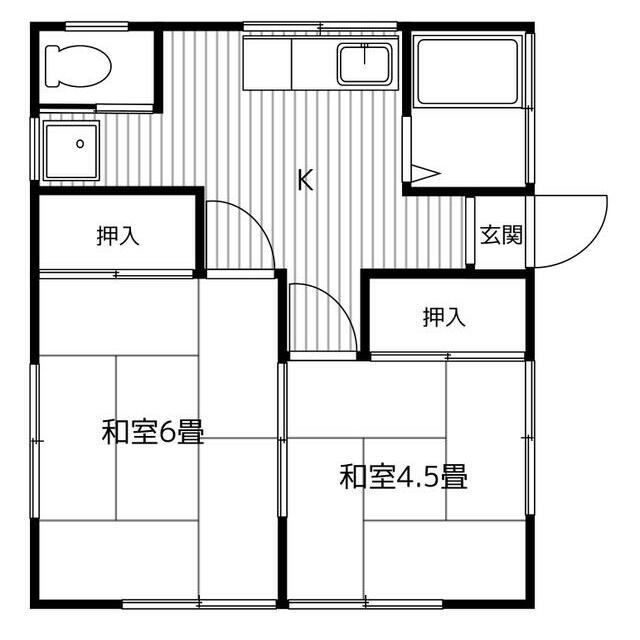 岡田荘 101号室 間取り