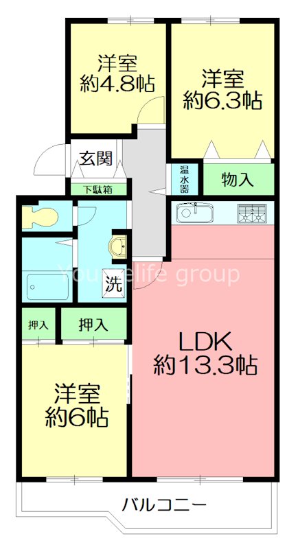 エクレール二宮　Ａ棟 間取り図