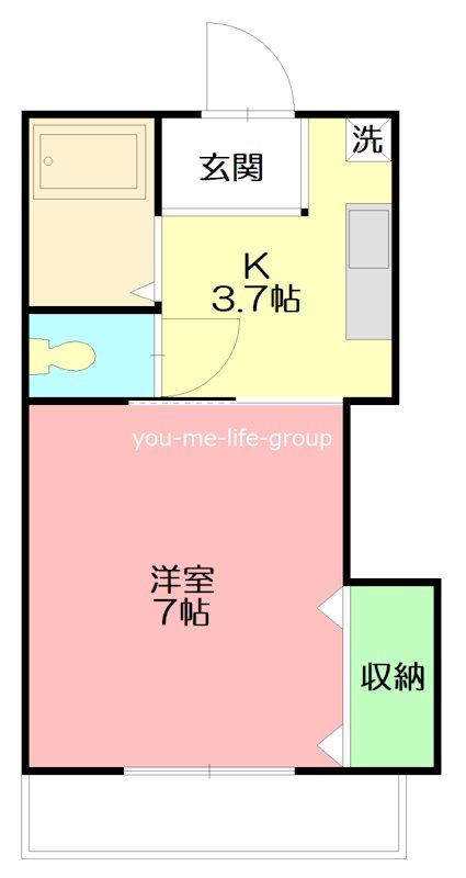 メルキエル 105号室 間取り