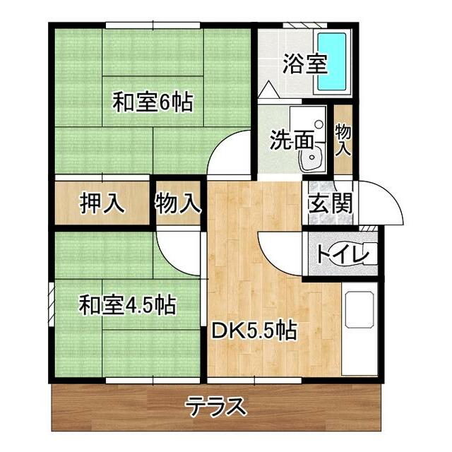 広田荘 102号室 間取り