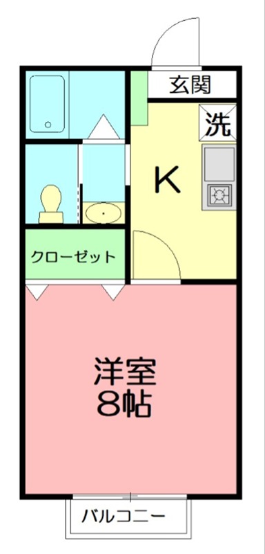 ルーチェ水引 102号室 間取り