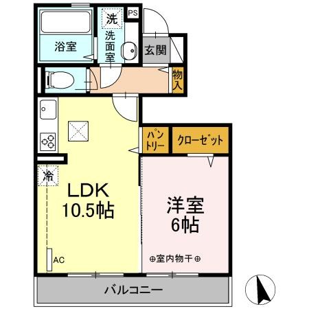 サニーサイド　Ⅰ 102号室 間取り