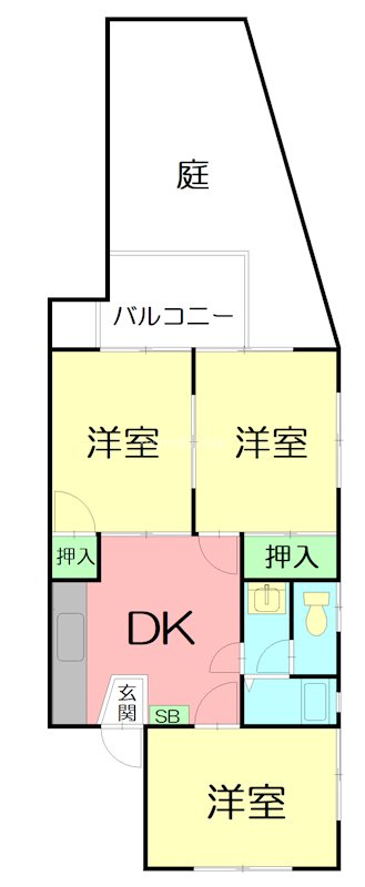 ウィズ茅ヶ崎 105号室 間取り
