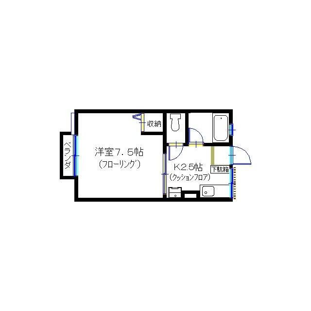 コーポ湘南第２ 202号室 間取り