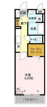 ヴィラ新天地 305号室 間取り