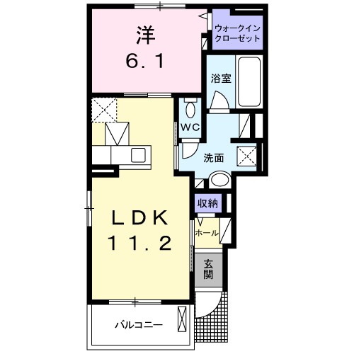 ラフレシールⅡ 101号室 間取り
