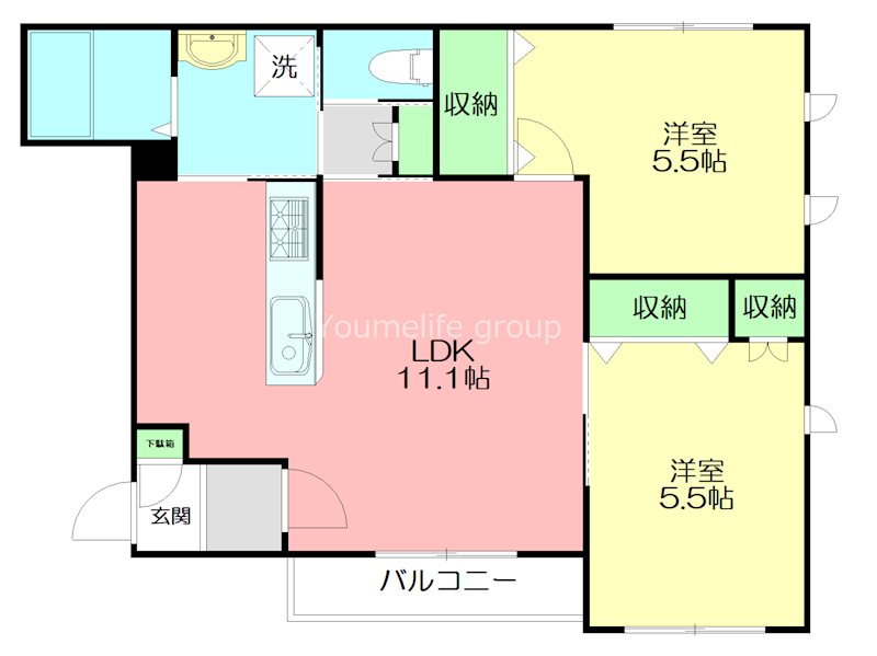Daheim1 202号室 間取り