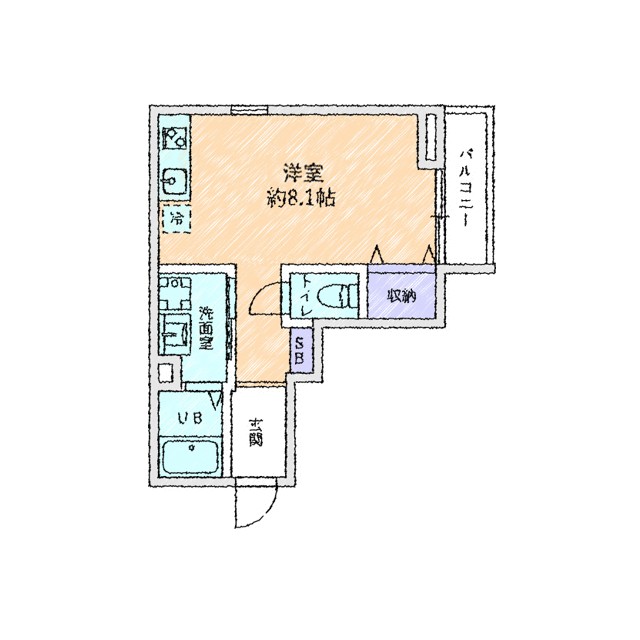 シーンプラス小田急相模原ＮＯＲＴＨ 302号室 間取り