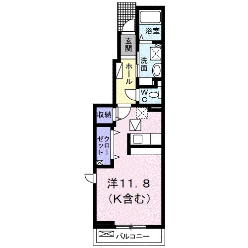 ベルフォーノ 106号室 間取り
