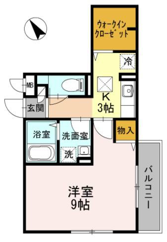 ケーハウス  102号室 間取り