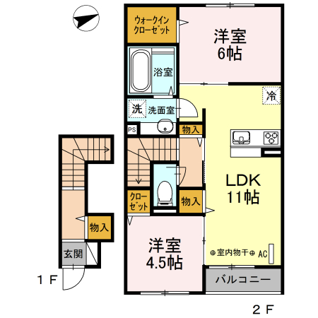セジュール本覚寺 207号室 間取り