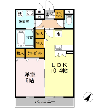 アルカディア湘南 303号室 間取り