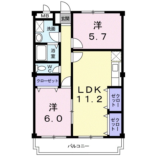 マンションピーアニィ 103号室 間取り