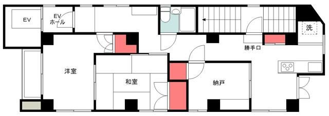 パリービル 3号室 間取り