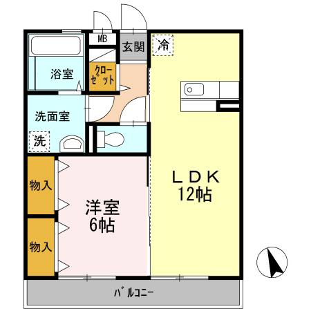 Ｋ・ｆｉｎｅｓ　A棟 202号室 間取り
